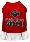 Load image into Gallery viewer, Thanksgiving Pet Dress "Gobble Til You Wobble"
