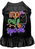 Load image into Gallery viewer, Halloween Pet Dog & Cat Dress, "Too Cute To Spook - Girly Ghost"
