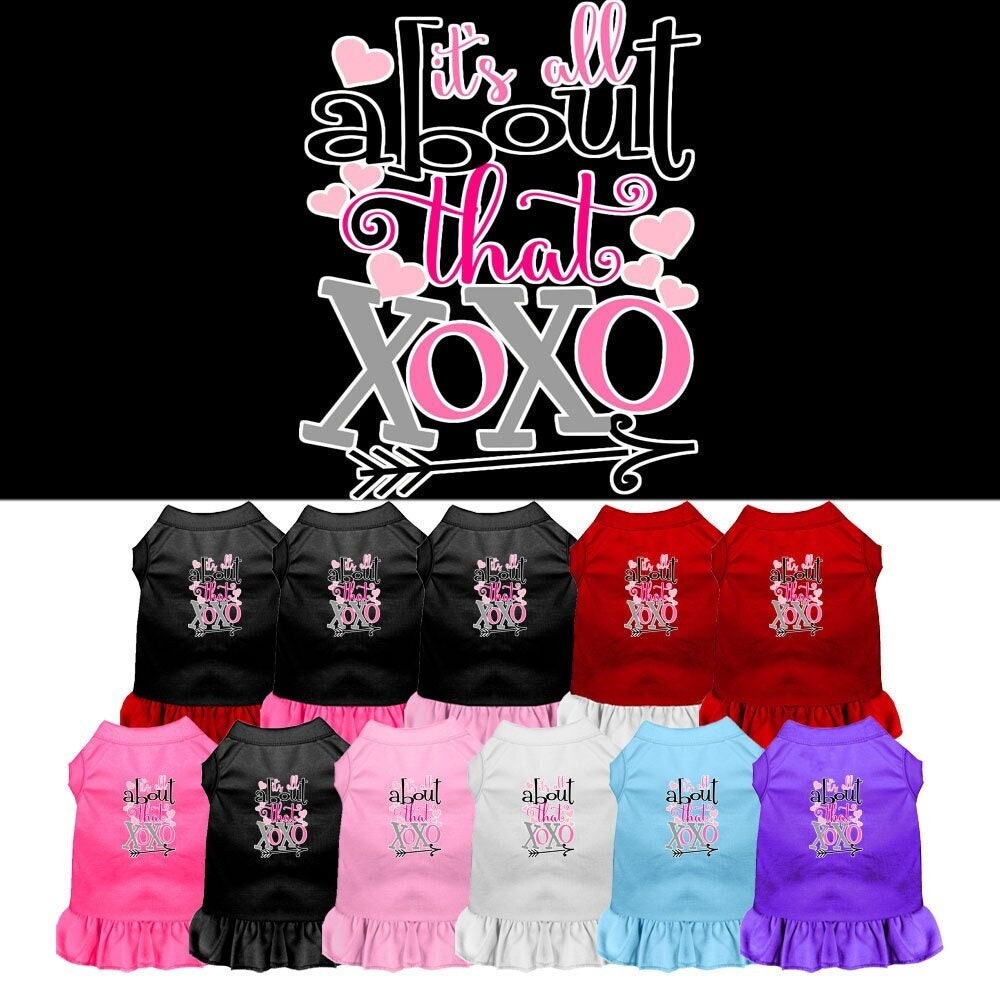 Pet Dress Screen Printed, "All About That XOXO"