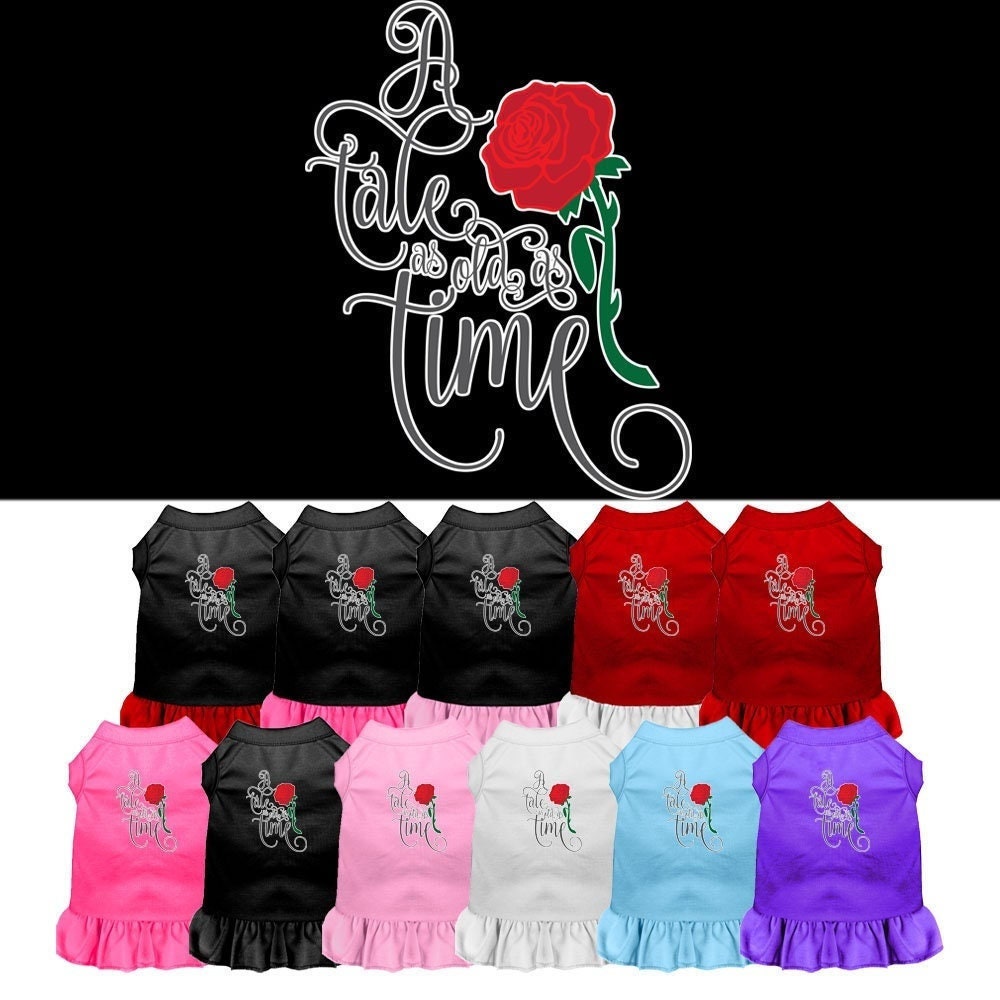Pet Dress Screen Printed, "Timeless Tale"