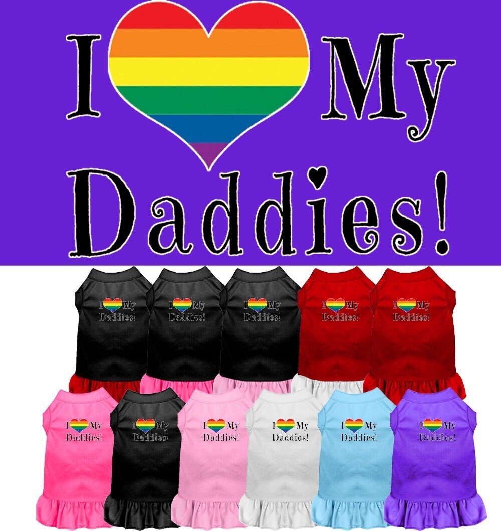 Pet Dress "I Heart My Daddies"
