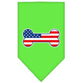 Load image into Gallery viewer, Pet and Dog Bandana Screen Printed, "Bone Shaped American Flag"
