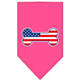 Load image into Gallery viewer, Pet and Dog Bandana Screen Printed, "Bone Shaped American Flag"
