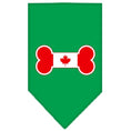 Load image into Gallery viewer, Pet and Dog Bandana Screen Printed, "Bone Shaped Canadian Flag"
