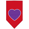 Load image into Gallery viewer, Pet and Dog Bandana Screen Printed, "Purple Swiss Dot Heart"
