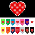 Load image into Gallery viewer, Pet and Dog Bandana Screen Printed, "Red Swiss Dot Heart"
