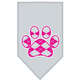 Load image into Gallery viewer, Pet and Dog Bandana Screen Printed,  "Pink Argyle Paw"

