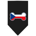 Load image into Gallery viewer, Pet and Dog Bandana Screen Printed,  "Bone Shaped Czech Republic Flag"
