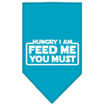 Load image into Gallery viewer, Pet and Dog Bandana Screen Printed, "Hungry I Am, Feed Me You Must"

