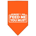 Load image into Gallery viewer, Pet and Dog Bandana Screen Printed, "Hungry I Am, Feed Me You Must"
