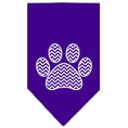 Load image into Gallery viewer, Pet and Dog Bandana Screen Printed, "Chevron Paw"

