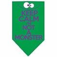 Load image into Gallery viewer, Pet and Dog Bandana Screen Printed, "Keep Calm, I'm Not A Monster"

