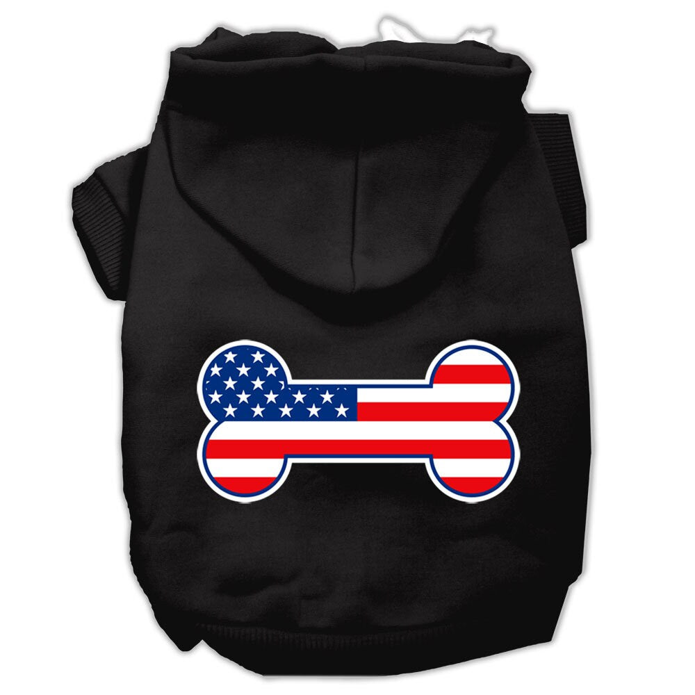 Pet Hoodie "Bone Shaped American Flag"