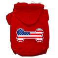 Load image into Gallery viewer, Pet Hoodie "Bone Shaped American Flag"

