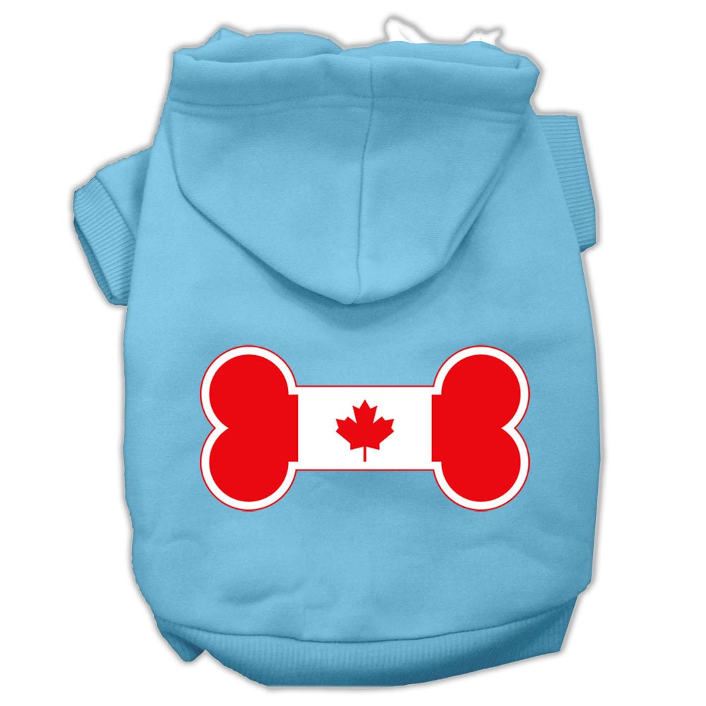 Pet Hoodie "Bone Shaped Canadian Flag"