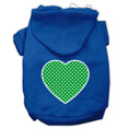 Load image into Gallery viewer, Pet Hoodie "Green Swiss Dots Heart"
