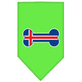 Load image into Gallery viewer, Pet and Dog Bandana Screen Printed, "Bone Shaped Iceland Flag"
