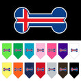 Load image into Gallery viewer, Pet and Dog Bandana Screen Printed, "Bone Shaped Iceland Flag"
