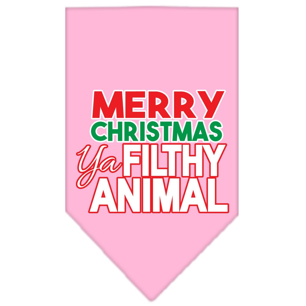 Christmas Pet and Dog Bandana, "Merry Christmas, Ya Filthy Animal"