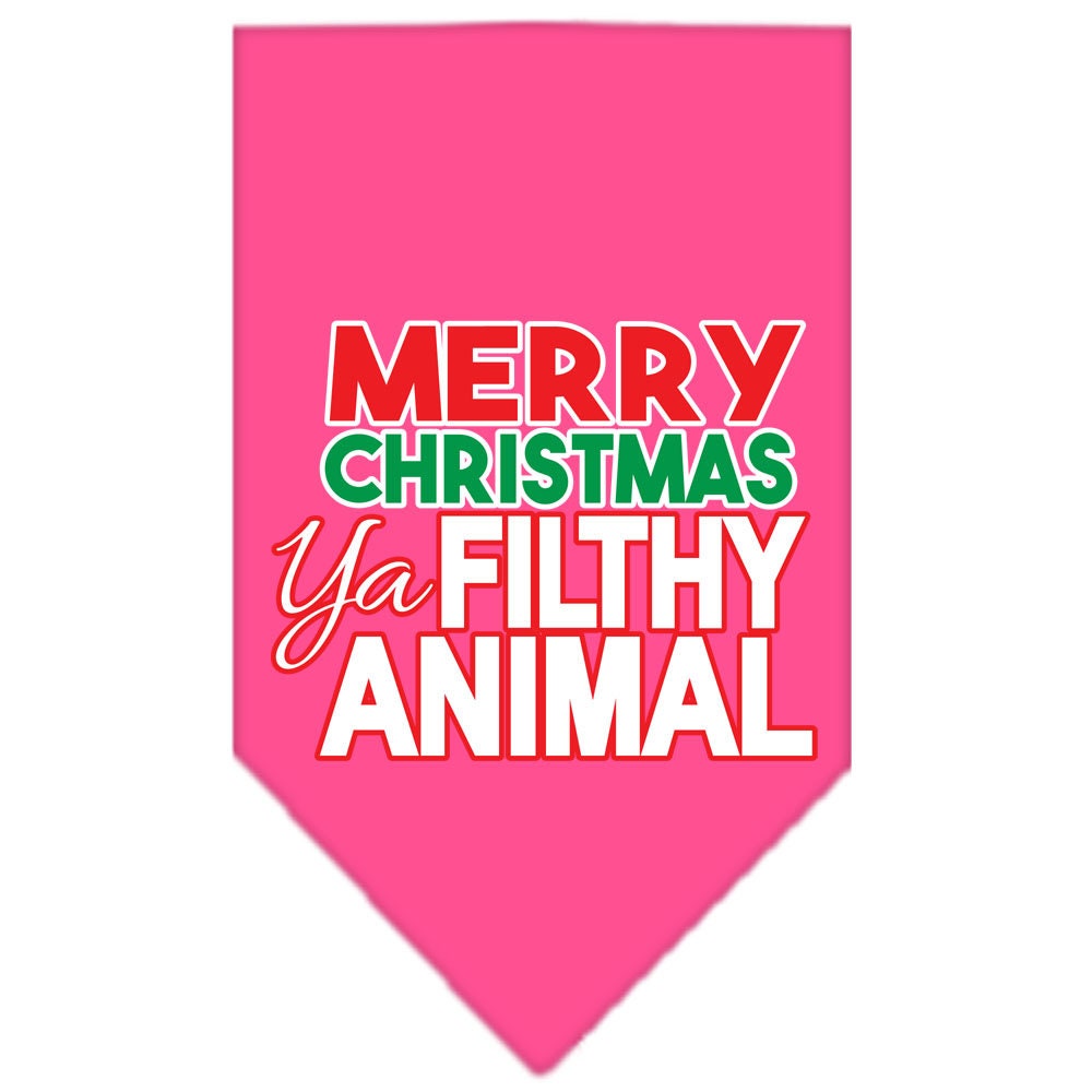 Christmas Pet and Dog Bandana, "Merry Christmas, Ya Filthy Animal"
