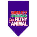 Load image into Gallery viewer, Christmas Pet and Dog Bandana, "Merry Christmas, Ya Filthy Animal"
