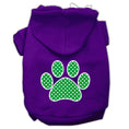 Load image into Gallery viewer, Pet Hoodie "Green Swiss Dots Paw"
