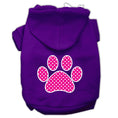 Load image into Gallery viewer, Pet Hoodie "Pink Swiss Dots Paw"
