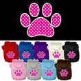 Load image into Gallery viewer, Pet Hoodie "Pink Swiss Dots Paw"
