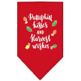 Load image into Gallery viewer, Dog Bandana Screen Printed,  "Pumpkin Kisses & Harvest Wishes"
