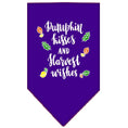 Load image into Gallery viewer, Dog Bandana Screen Printed,  "Pumpkin Kisses & Harvest Wishes"
