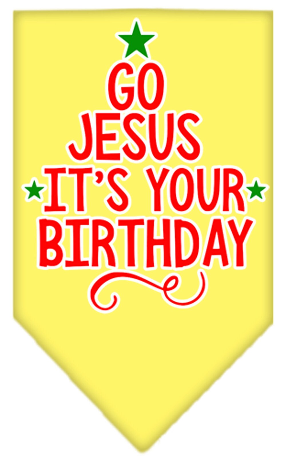 Christmas Pet and Dog Bandana, "Go Jesus, It's Your Birthday"