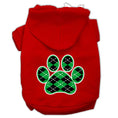 Load image into Gallery viewer, Pet Hoodie "Green Argyle Paw"

