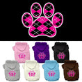 Load image into Gallery viewer, Pet Hoodie "Pink Argyle Paw"
