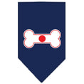 Load image into Gallery viewer, Pet and Dog Bandana Screen Printed, "Bone Shaped Flag Japan"
