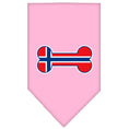 Load image into Gallery viewer, Pet and Dog Bandana Screen Printed, "Bone Shaped Norway Flag"
