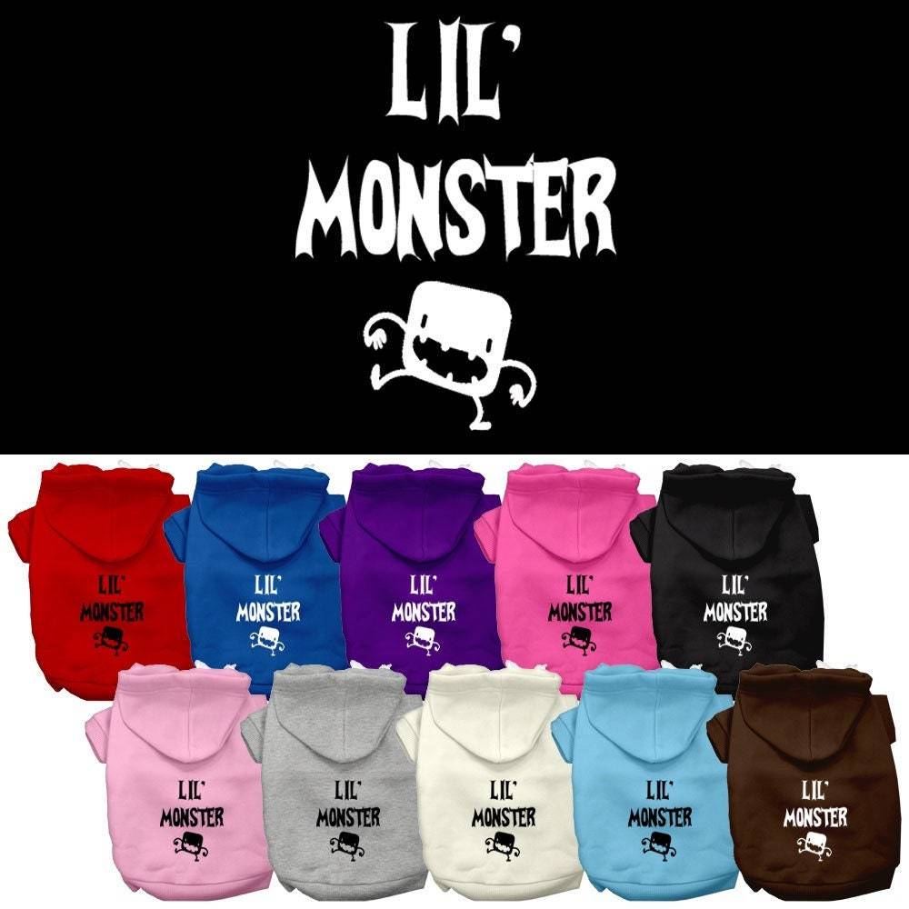 Halloween Pet Hoodie Screen Printed, "Lil Monster"