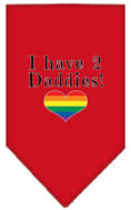Load image into Gallery viewer, Pet and Dog Bandana Screen Printed, "I Have 2 Daddies"
