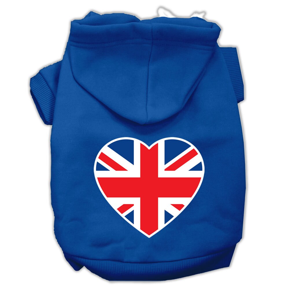 Pet Hoodie "British Flag Heart"