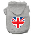 Load image into Gallery viewer, Pet Hoodie "British Flag Heart"
