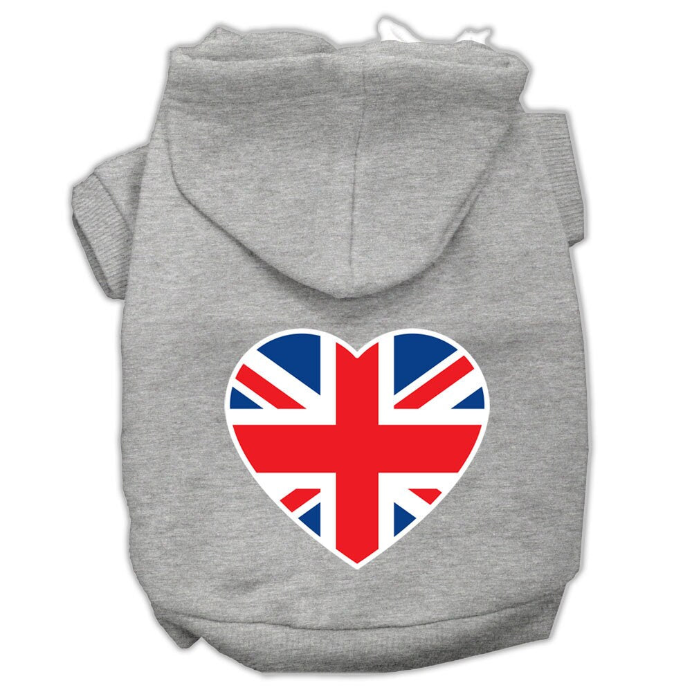 Pet Hoodie "British Flag Heart"