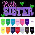 Load image into Gallery viewer, Pet and Dog Bandana Screen Printed, "Little Sister"
