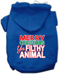 Load image into Gallery viewer, Christmas Pet Hoodie "Merry Christmas Ya Filthy Animal"
