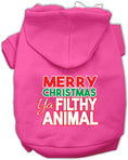 Load image into Gallery viewer, Christmas Pet Hoodie "Merry Christmas Ya Filthy Animal"
