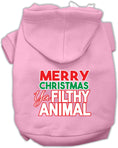 Load image into Gallery viewer, Christmas Pet Hoodie "Merry Christmas Ya Filthy Animal"
