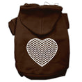 Load image into Gallery viewer, Pet Hoodie Screen Printed, "Chevron Heart"
