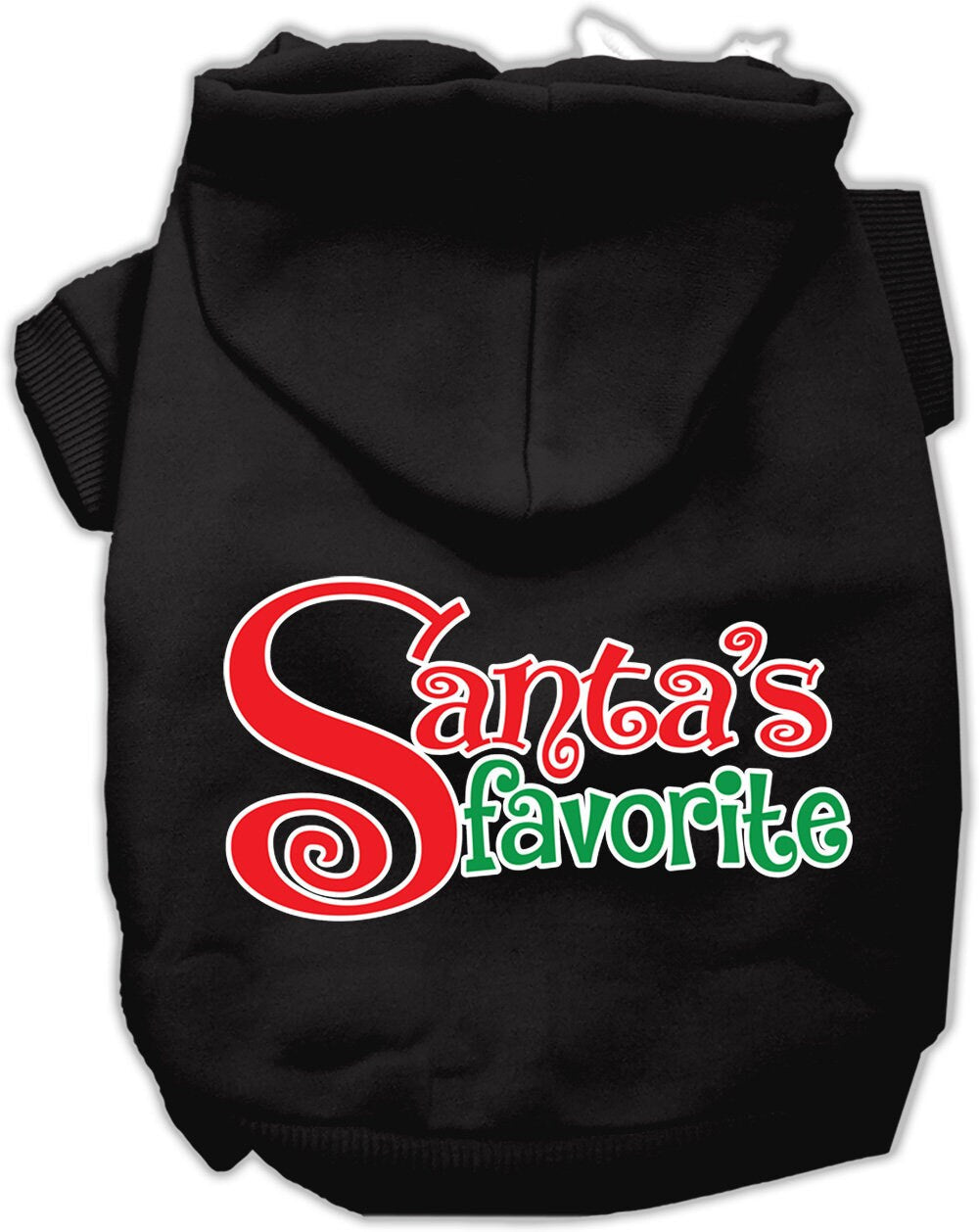 Christmas Pet Hoodie Screen Printed, "Santa's Favorite"