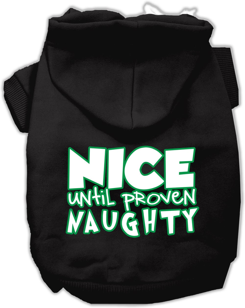 Christmas Pet Hoodie "Nice Until Proven Naughty"