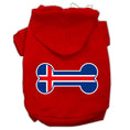 Load image into Gallery viewer, Pet Hoodie "Bone Shaped Iceland Flag"
