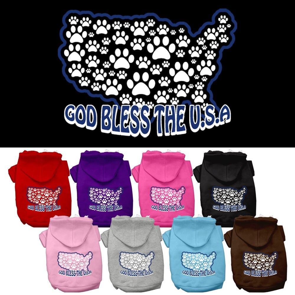 Pet Hoodie "God Bless The USA"