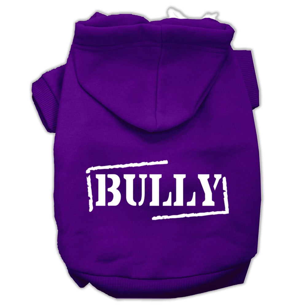 Pet Hoodie Screen Printed, "Bully"